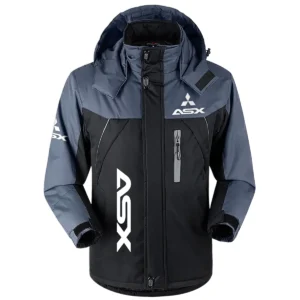 ASX Exclusive Logo Outdoor Plush Charging Suit Waterproof Windproof Jacket Detachable Hood BLC21525A1ASX - Black
