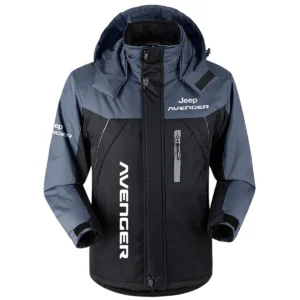 Avenger Exclusive Logo Outdoor Plush Charging Suit Waterproof Windproof Jacket Detachable Hood BLC21525A1AVG - Black