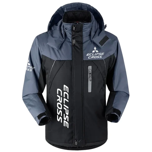 Eclipse Cross Exclusive Logo Outdoor Plush Charging Suit Waterproof Windproof Jacket Detachable Hood BLC21525A1ECC - Black