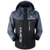 HiAce Exclusive Logo Outdoor Plush Charging Suit Waterproof Windproof Jacket Detachable Hood BLC21525A1HIA - Black