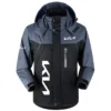 KIA Exclusive Logo Outdoor Plush Charging Suit Waterproof Windproof Jacket Detachable Hood BLC21525A1KIA - Black