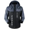 Nissan Exclusive Logo Outdoor Plush Charging Suit Waterproof Windproof Jacket Detachable Hood BLC21525A1NIS - Black