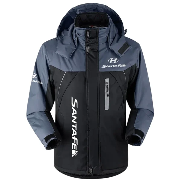 Santa Fe Exclusive Logo Outdoor Plush Charging Suit Waterproof Windproof Jacket Detachable Hood BLC21525A1SFE - Black