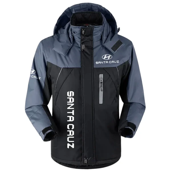 Santa Cruz Exclusive Logo Outdoor Plush Charging Suit Waterproof Windproof Jacket Detachable Hood BLC21525A1STC - Black