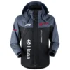 Haas F1 Team Exclusive Logo Outdoor Plush Charging Suit Waterproof Windproof Jacket Detachable Hood BLF130525A1HAAS - Black