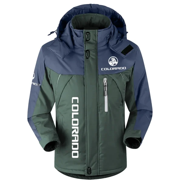 Colorado Exclusive Logo Outdoor Plush Charging Suit Waterproof Windproof Jacket Detachable Hood BLC21525A1CLD - Dark Green