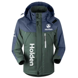 Holden Exclusive Logo Outdoor Plush Charging Suit Waterproof Windproof Jacket Detachable Hood BLC21525A1HLD - Dark Green