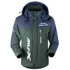 MU-X Exclusive Logo Outdoor Plush Charging Suit Waterproof Windproof Jacket Detachable Hood BLC21525A1MUX - Dark Green