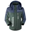 Toyota Exclusive Logo Outdoor Plush Charging Suit Waterproof Windproof Jacket Detachable Hood BLC21525A1TOY - Dark Green