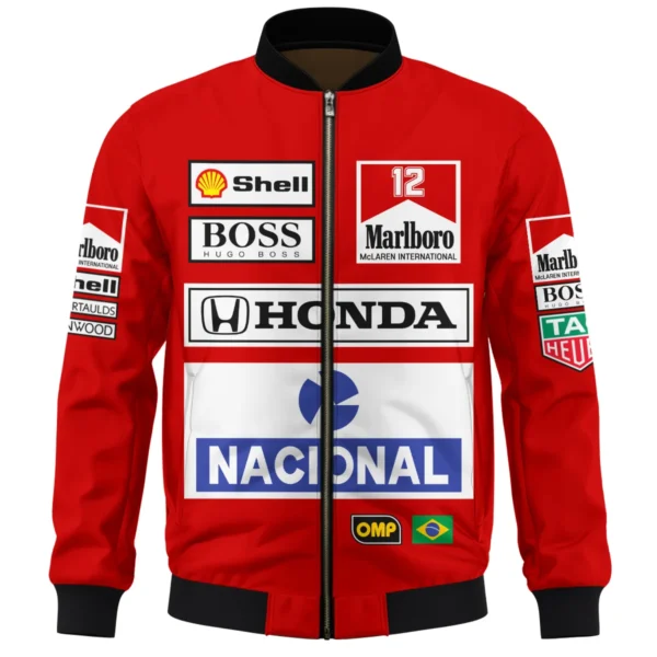 1988 Ayrton Senna Honda Race Suit Marlboro McLaren Bomber BL3725A2BB - Image 2