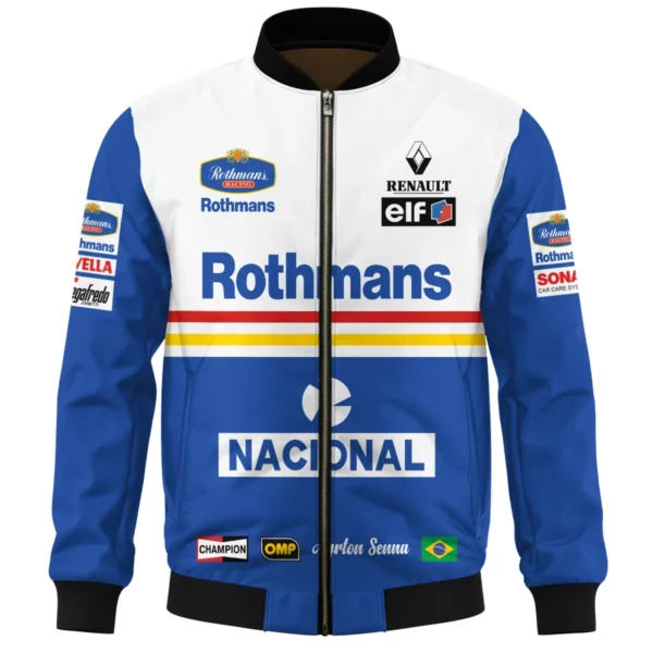 1994 Ayrton Senna Rothmans Williams Renault F1 Racing Team Bomber BL3725A6BB - Image 2