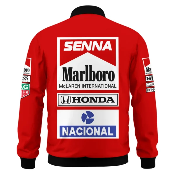 1988 Ayrton Senna Honda Race Suit Marlboro McLaren Bomber BL3725A2BB - Image 3