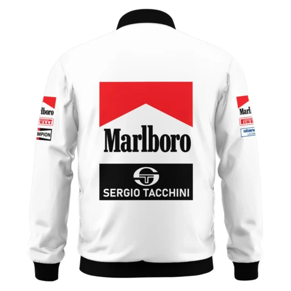 1984 Ayrton Senna Sergio Tacchini Toleman F1 Promotional Team Bomber BL3725A7BB - Image 3