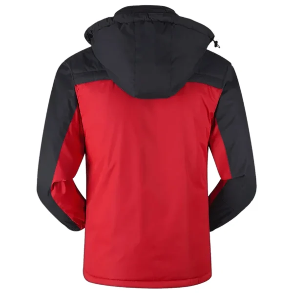 Chevrolet Exclusive Logo Outdoor Plush Charging Suit Waterproof Windproof Jacket Detachable Hood BLC21525A1CHE - Red - Image 2