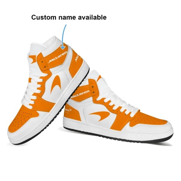 McLaren F1 Exclusive Logo Air Jordan 1 High BLMCL17725A1 - Orange White - Image 3