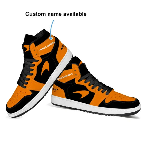 McLaren F1 Exclusive Logo Air Jordan 1 High BLMCL17725A2 - Orange Black - Image 3