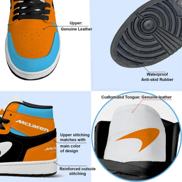McLaren F1 Exclusive Logo Air Jordan 1 High BLMCL17725A3 - Tri‑Color - Image 4
