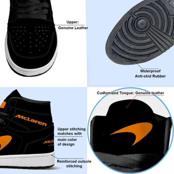 McLaren F1 Exclusive Logo Air Jordan 1 High BLMCL17725A4 - Black - Image 4