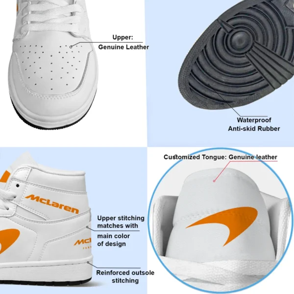 McLaren F1 Exclusive Logo Air Jordan 1 High BLMCL17725A5 - White - Image 4