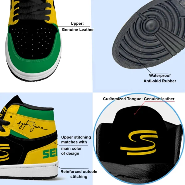Ayrton Senna Exclusive Logo Air Jordan 1 High BLSN19725A1 - Style 1 - Image 4