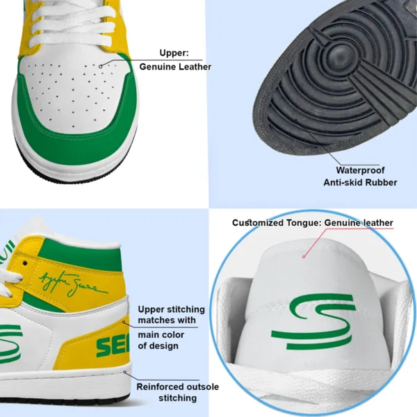 Ayrton Senna Exclusive Logo Air Jordan 1 High BLSN19725A2 - Style 2 - Image 4