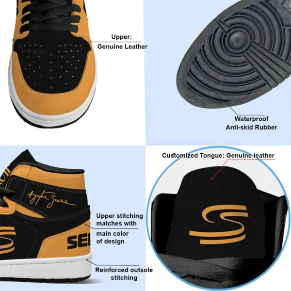 Ayrton Senna Exclusive Logo Air Jordan 1 High BLSN19725A6 - Style 6 - Image 4