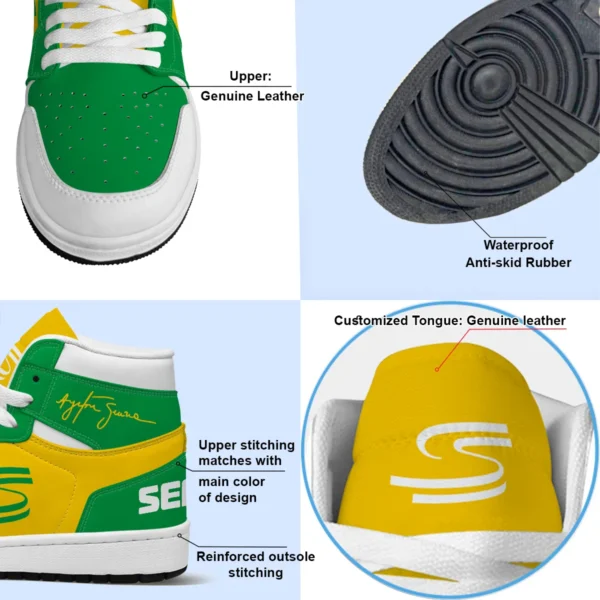 Ayrton Senna Exclusive Logo Air Jordan 1 High BLSN19725A7 - Style 7 - Image 4